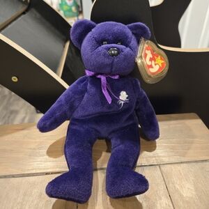 Vintage Royal Purple 1997 Princess Diana Beanie Baby With Tag Protector